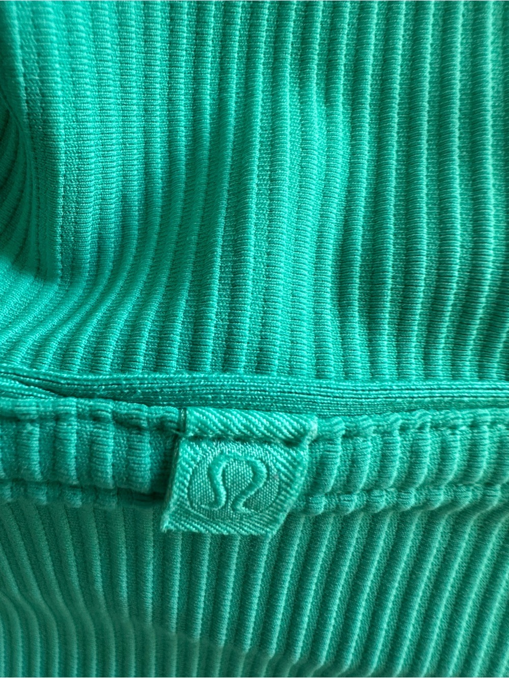 lululemon athletica Ribbed Crisscross Sports Bra - Teal - Picture 3 of 4